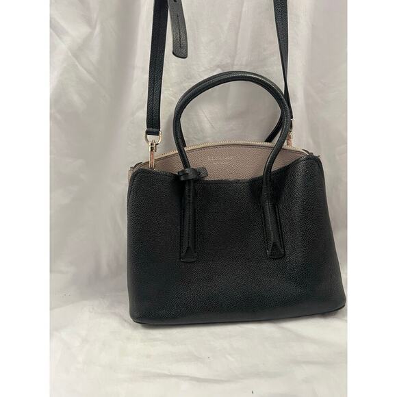 Kate Spade Margaux Black Taupe Leather Tote Handbag GS - Picture 5 of 8